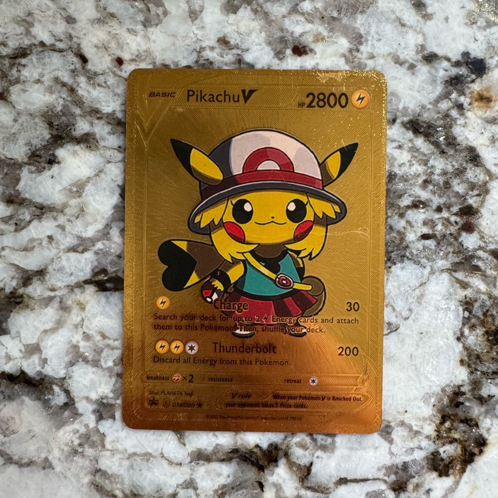 Pokemon Pikachu V Card
